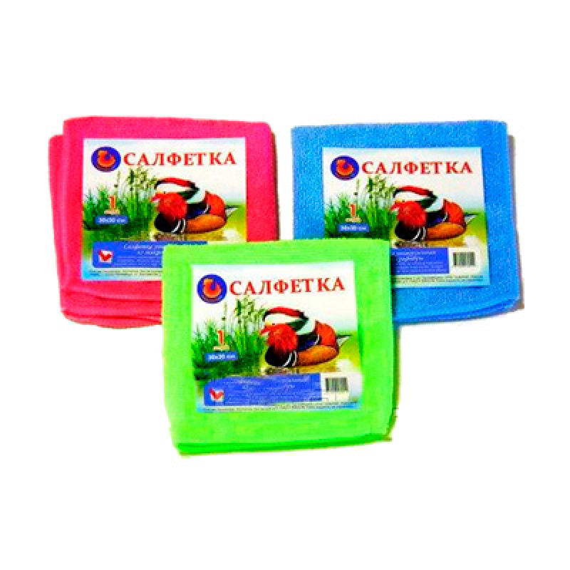 Салфетка из микрофибры универсальная "Мандаринка" 30*30 1шт